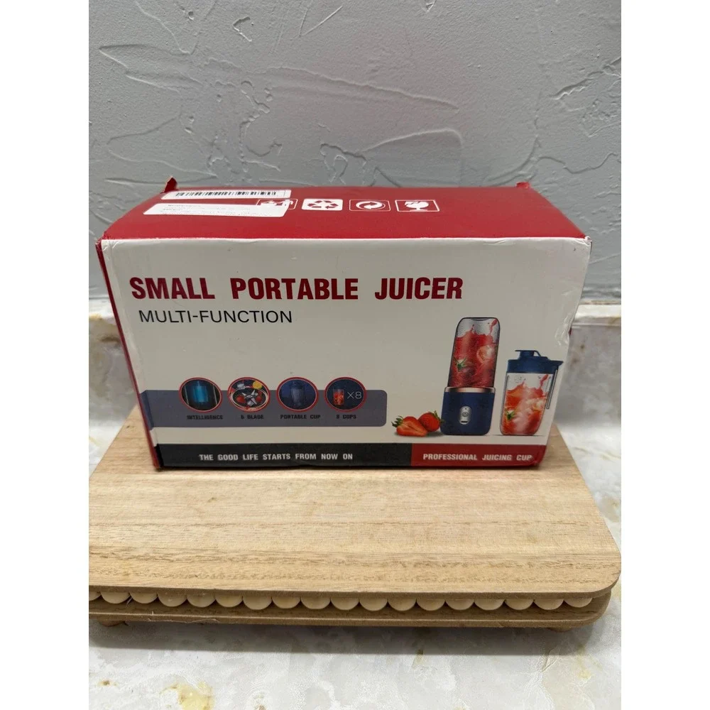 Small Portable Juicer Multi-Function Personal Blender Blue 400ml 40W 1500mAh